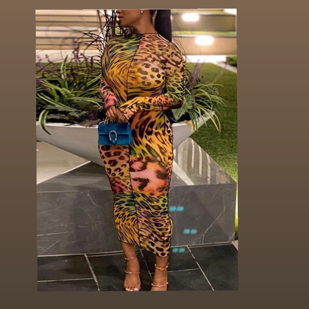 Sexy tiger print dress